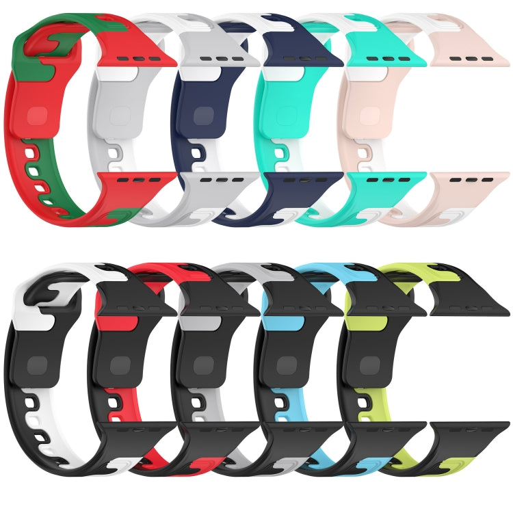 Double Color Silicone Watch Band, For Apple Watch 5 44mm, For Apple Watch 5 40mm, For Apple Watch 4 44mm, For Apple Watch 4 40mm