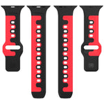 Double Color Silicone Watch Band, For Apple Watch 5 44mm, For Apple Watch 5 40mm, For Apple Watch 4 44mm, For Apple Watch 4 40mm