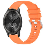 Liquid Glossy Silver Buckle Silicone Watch Band, For Garmin Active5, For Garmin VivoMove Trend, For Garmin Venu SQ2, For Garmin Venu / Venu SQ