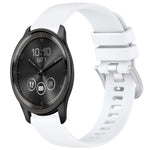 Liquid Glossy Silver Buckle Silicone Watch Band, For Garmin Active5, For Garmin VivoMove Trend, For Garmin Venu SQ2, For Garmin Venu / Venu SQ