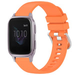 Liquid Glossy Silver Buckle Silicone Watch Band, For Garmin Active5, For Garmin VivoMove Trend, For Garmin Venu SQ2, For Garmin Venu / Venu SQ