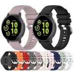 Liquid Glossy Silver Buckle Silicone Watch Band, For Garmin Active5, For Garmin VivoMove Trend, For Garmin Venu SQ2, For Garmin Venu / Venu SQ