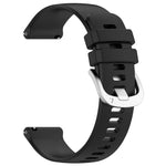 Liquid Glossy Silver Buckle Silicone Watch Band, For Garmin Venu 3S, For Garmin Forerunner 265S, For Garmin Forerunner 255S Music / 255S, For Garmin Venu 2S