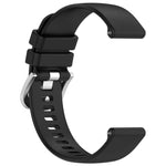 Liquid Glossy Silver Buckle Silicone Watch Band, For Garmin Venu 3S, For Garmin Forerunner 265S, For Garmin Forerunner 255S Music / 255S, For Garmin Venu 2S