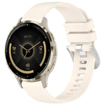 Liquid Glossy Silver Buckle Silicone Watch Band, For Garmin Venu 3S, For Garmin Forerunner 265S, For Garmin Forerunner 255S Music / 255S, For Garmin Venu 2S