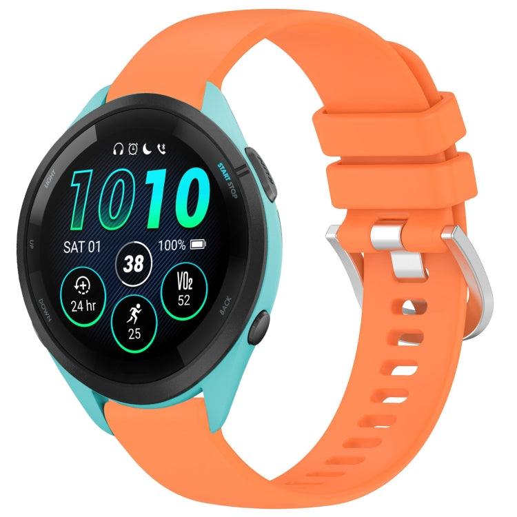 Liquid Glossy Silver Buckle Silicone Watch Band, For Garmin Venu 3S, For Garmin Forerunner 265S, For Garmin Forerunner 255S Music / 255S, For Garmin Venu 2S