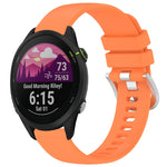 Liquid Glossy Silver Buckle Silicone Watch Band, For Garmin Venu 3S, For Garmin Forerunner 265S, For Garmin Forerunner 255S Music / 255S, For Garmin Venu 2S