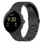 Three Bead Stainless Steel Metal Watch Band, For Google Pixel Watch 4 / 3 / 2 / 1 41mm