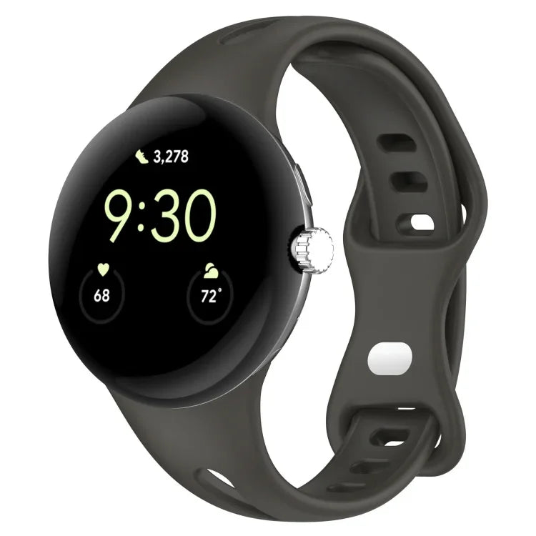 Small Waist Butterfly Buckle Silicone Watch Band, For Google Pixel Watch 4 / 3 / 2 / 1 41mm