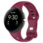 Small Waist Butterfly Buckle Silicone Watch Band, For Google Pixel Watch 4 / 3 / 2 / 1 41mm