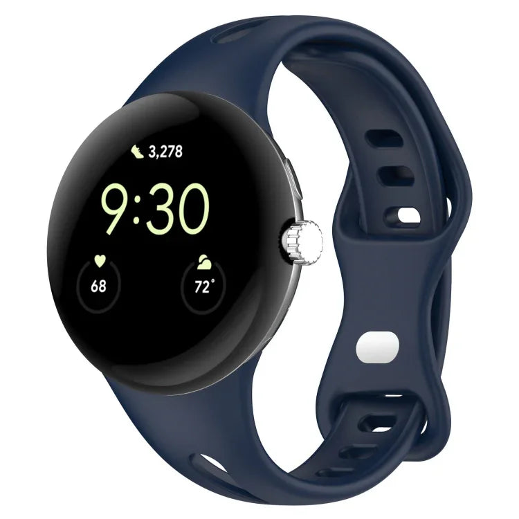 Small Waist Butterfly Buckle Silicone Watch Band, For Google Pixel Watch 4 / 3 / 2 / 1 41mm