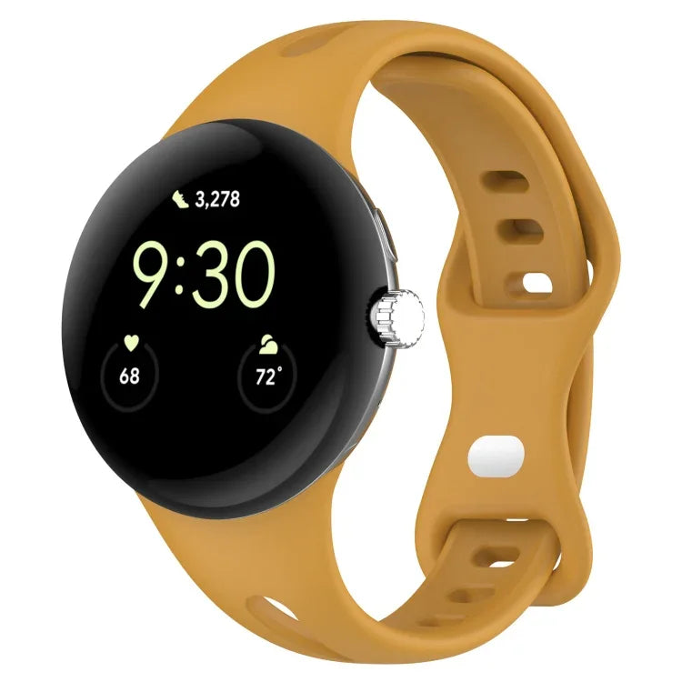 Small Waist Butterfly Buckle Silicone Watch Band, For Google Pixel Watch 4 / 3 / 2 / 1 41mm