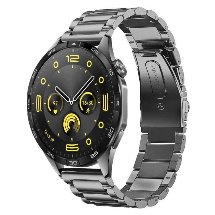 Three Bead Stainless Steel Metal Watch Band, For Huawei Watch GT4 46mm