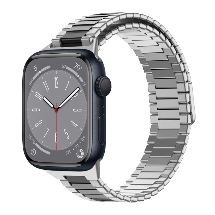 Bamboo Magnetic Stainless Steel Metal Watch Strap, For Apple Watch Series 8 41mm, For Apple Watch Series 8 45mm, For Apple Watch SE 2022 40mm, For Apple Watch SE 2022 44mm, For Apple Watch Series 7 41mm, For Apple Watch Series 7 45mm