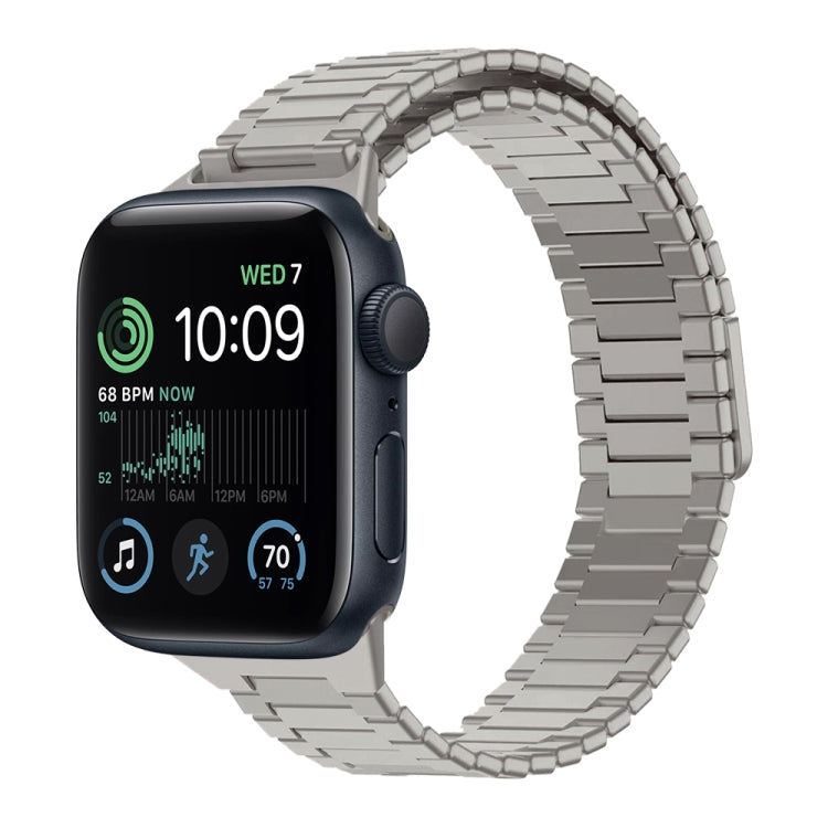 Bamboo Magnetic Stainless Steel Metal Watch Strap, For Apple Watch Series 8 41mm, For Apple Watch Series 8 45mm, For Apple Watch SE 2022 40mm, For Apple Watch SE 2022 44mm, For Apple Watch Series 7 41mm, For Apple Watch Series 7 45mm