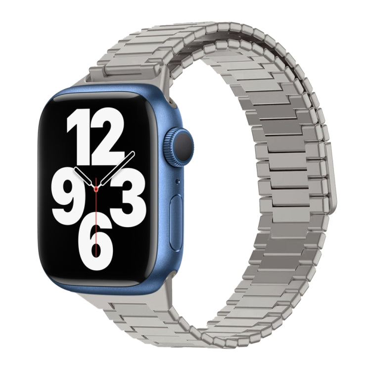 Bamboo Magnetic Stainless Steel Metal Watch Strap, For Apple Watch Series 8 41mm, For Apple Watch Series 8 45mm, For Apple Watch SE 2022 40mm, For Apple Watch SE 2022 44mm, For Apple Watch Series 7 41mm, For Apple Watch Series 7 45mm
