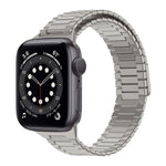 Bamboo Magnetic Stainless Steel Metal Watch Strap, For Apple Watch Series 6 40mm, For Apple Watch Series 6 44mm, For Apple Watch Series 5 44mm, For Apple Watch Series 5 40mm, For Apple Watch Series 4 44mm, For Apple Watch Series 4 40mm