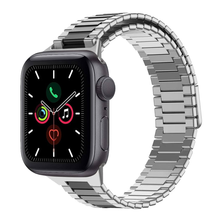 Bamboo Magnetic Stainless Steel Metal Watch Strap, For Apple Watch Series 6 40mm, For Apple Watch Series 6 44mm, For Apple Watch Series 5 44mm, For Apple Watch Series 5 40mm, For Apple Watch Series 4 44mm, For Apple Watch Series 4 40mm