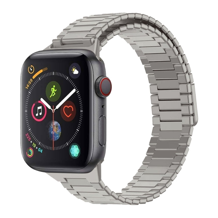 Bamboo Magnetic Stainless Steel Metal Watch Strap, For Apple Watch Series 6 40mm, For Apple Watch Series 6 44mm, For Apple Watch Series 5 44mm, For Apple Watch Series 5 40mm, For Apple Watch Series 4 44mm, For Apple Watch Series 4 40mm
