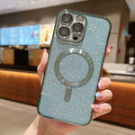 Glitter Electroplating MagSafe TPU Phone Case, For iPhone 16 Pro, For iPhone 16 Plus, For iPhone 16, For iPhone 15 Pro Max, For iPhone 15 Pro, For iPhone 15 Plus