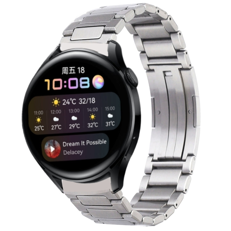 H-Shaped Folding Buckle Stainless Steel Metal Watch Band, For Huawei Watch GT4 46mm, For Huawei Watch 4 / 4 Pro, For Huawei Watch Ultimate / Buds, For Huawei Watch GT3 SE, For Huaei Watch 3 Pro New, For Huawei Watch GT3 Pro 46mm / Watch GT3 46mm       ...