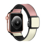 Fold Magnetic Square Buckle PU Silicone Watch Band, For Apple Watch Series 6 40mm, For Apple Watch Series 6 44mm, For pple Watch Series 5 44mm, For Apple Watch Series 5 40mm