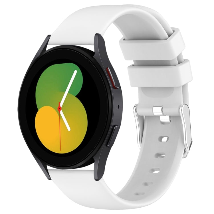 20mm Smooth Solid Color Silicone Watch Band, For Samsung Galaxy Watch 5  40mm, For Samsung Galaxy Watch 4 44mm, For Samsung Galaxy Watch 4 40mm, For Samsung  Galaxy Watch 4 Classic 46mm