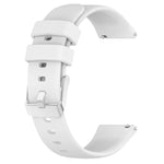 20mm silicone watch band for Samsung Galaxy Watch in white color, designed for comfort and quick installation.