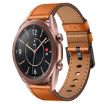 20mm SX Connector Metal Button Switch Leather Watch Band, For Samsung Galaxy Watch 5, For Samsung Galaxy Watch 5 Pro, For Samsung Galaxy Watch 4, For Samsung Galaxy Gear Sport, For Samsung Galaxy Watch 3 41mm, For Samsung Galaxy Watch Active           ...