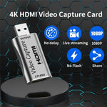 C30 For Game Live Streaming Aluminum Alloy USB Male to HDMI Female HD Video Capture Card, C30