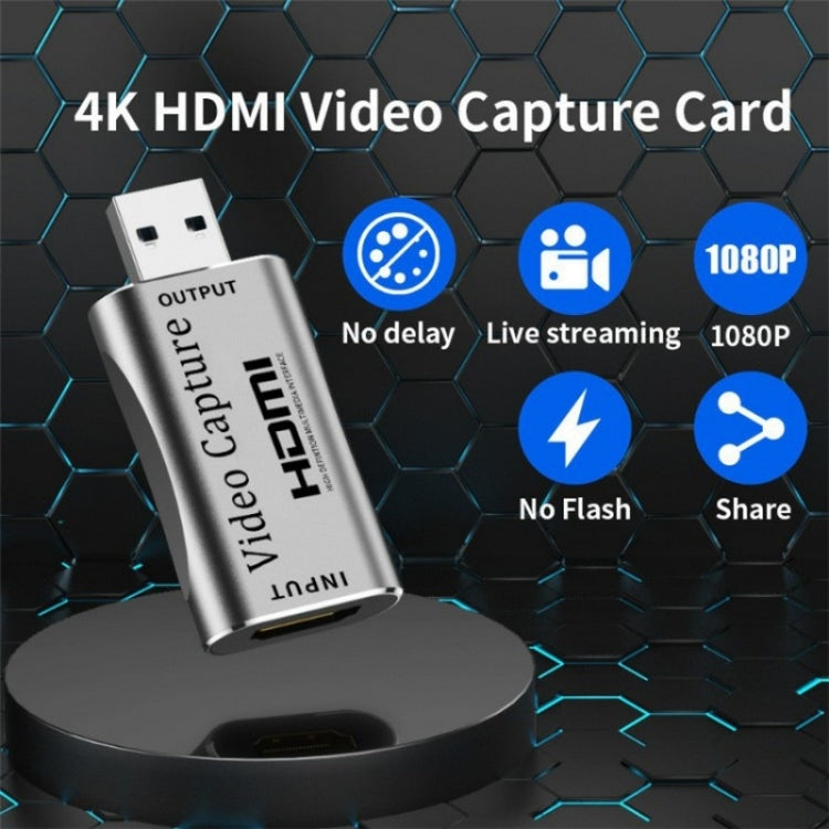 C30 For Game Live Streaming Aluminum Alloy USB Male to HDMI Female HD Video Capture Card, C30