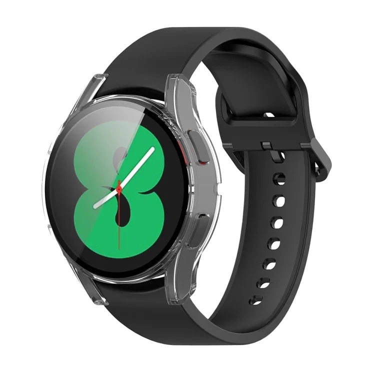 For Samsung Galaxy Watch FE 40mm PC + Tempered Glass Film Integrated Watch Protective Case