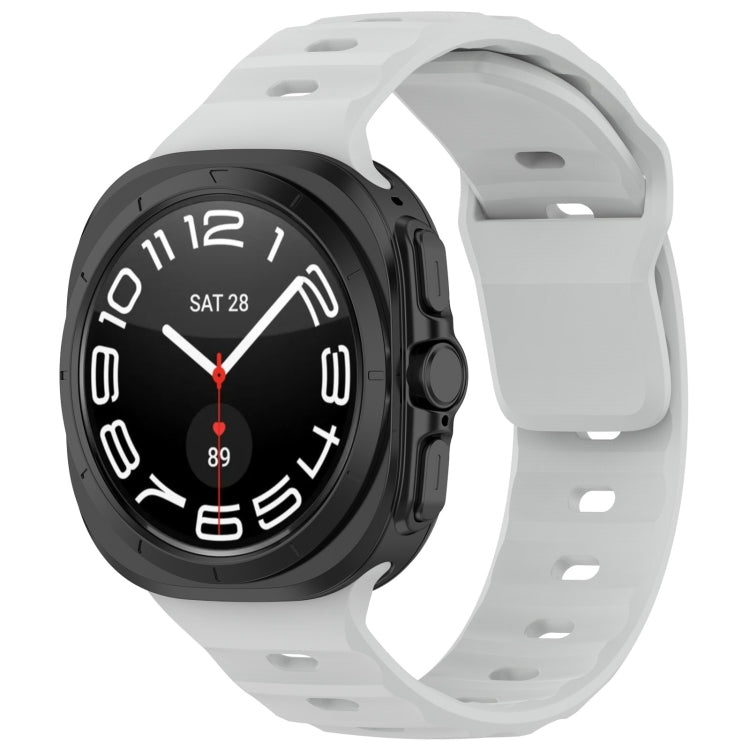 For Galaxy Watch Ultra2 2026 / 2025 / 1 2024 Solid Color Reverse Buckle Silicone Watch Band, Black, White, Blue, Yellow, Light Gray, Dark Green, Cyan, Dark Blue, Starlight, Pink