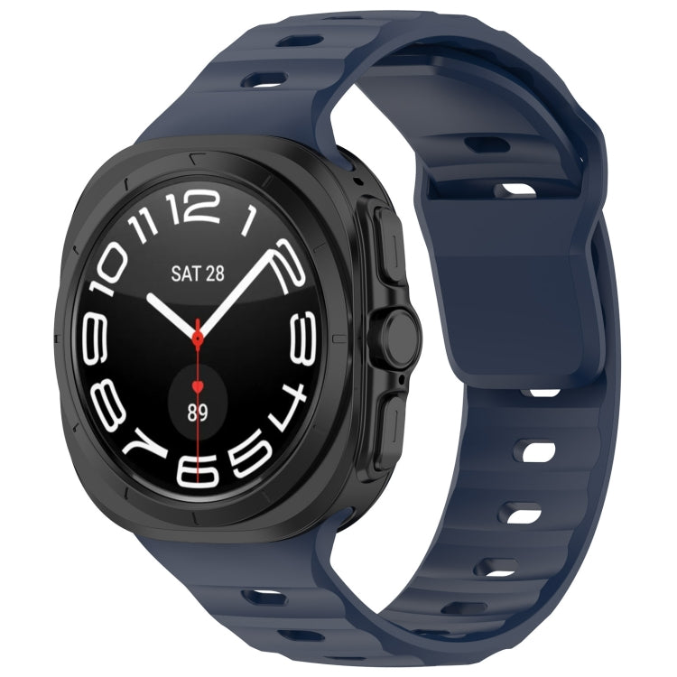 For Galaxy Watch Ultra2 2026 / 2025 / 1 2024 Solid Color Reverse Buckle Silicone Watch Band, Black, White, Blue, Yellow, Light Gray, Dark Green, Cyan, Dark Blue, Starlight, Pink