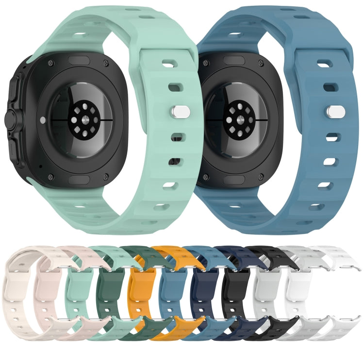 For Galaxy Watch Ultra2 2026 / 2025 / 1 2024 Solid Color Reverse Buckle Silicone Watch Band, Black, White, Blue, Yellow, Light Gray, Dark Green, Cyan, Dark Blue, Starlight, Pink