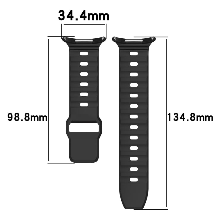 For Galaxy Watch Ultra2 2026 / 2025 / 1 2024 Solid Color Reverse Buckle Silicone Watch Band, Black, White, Blue, Yellow, Light Gray, Dark Green, Cyan, Dark Blue, Starlight, Pink