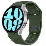 Football Texture Reverse Buckle Silicone Watch Band, For Samsung Galaxy Watch 6 44mm, For Samsung Galaxy Watch 6 40mm, For Samsung Galaxy Watch 6 Classic 43mm, For Samsung Galaxy watch 5 Pro Golf Edition