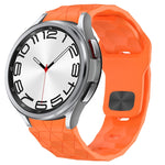 Football Texture Reverse Buckle Silicone Watch Band, For Samsung Galaxy Watch FE 40mm, For Samsung Galaxy Watch 7 44mm, For Samsung Galaxy Watch 7 40mm, For Samsung Galaxy Watch 6 Classic 47mm