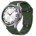 Football Texture Reverse Buckle Silicone Watch Band, For Samsung Galaxy Watch FE 40mm, For Samsung Galaxy Watch 7 44mm, For Samsung Galaxy Watch 7 40mm, For Samsung Galaxy Watch 6 Classic 47mm