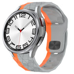 Football Texture Reverse Buckle Silicone Watch Band, For Samsung Galaxy Watch FE 40mm, For Samsung Galaxy Watch 7 44mm, For Samsung Galaxy Watch 7 40mm, For Samsung Galaxy Watch 6 Classic 47mm