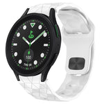 Football Texture Reverse Buckle Silicone Watch Band, For Samsung Galaxy Watch 6 44mm, For Samsung Galaxy Watch 6 40mm, For Samsung Galaxy Watch 6 Classic 43mm, For Samsung Galaxy watch 5 Pro Golf Edition