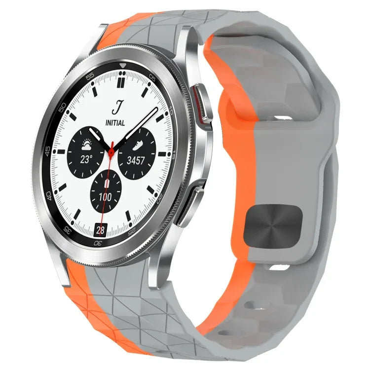 Football Texture Reverse Buckle Silicone Watch Band, For Samsung Galaxy Watch 4 44mm, For Samsung Galaxy Watch 4 40mm, For Samsung  Galaxy Watch 4 Classic 46mm, For Samsung  Galaxy Watch 4 Classic 42mm