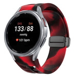 Richard Magnetic Folding Black Buckle Silicone Watch Band, Fof Samsung Galaxy Watch FE 40mm, For Samsung Galaxy Watch 7 40 / 44mm, For Samsung Galaxy Watch 6 class 43 / 47mmic