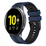 20mm Two Color Sports Silicone Watch Band, For Samsung  Galaxy Watch 4 Classic 42mm, For Samsung Galaxy Watch Active 2 44mm, For Samsung Galaxy Watch Active 2 40mm