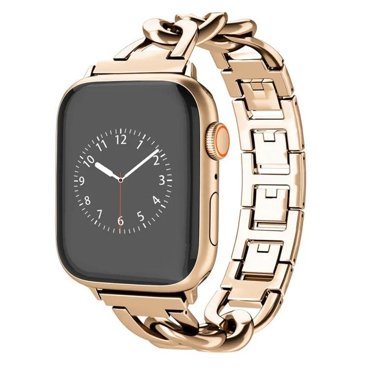 Quick-Release Metal Chain Watch Band, For Apple Watch SE 2022 44mm, For Apple Watch Series 7 41mm, For Apple Watch Series 7 45mm, For Apple Watch Series 6 40mm, For Apple Watch Series 6 44mm, For Apple Watch Series 5 44mm, For Apple Watch Series 5 40mm...