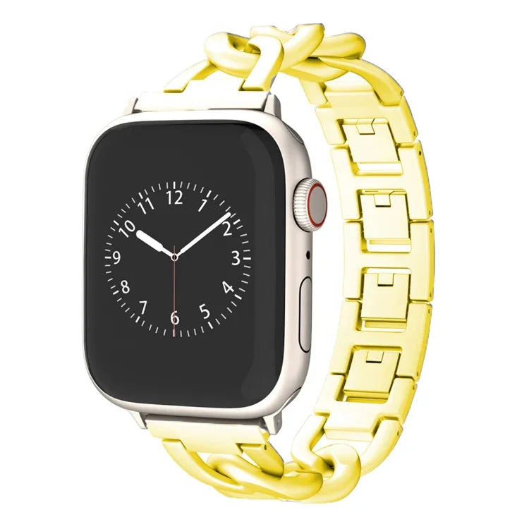 Quick-Release Metal Chain Watch Band, For Apple Watch SE 2022 44mm, For Apple Watch Series 7 41mm, For Apple Watch Series 7 45mm, For Apple Watch Series 6 40mm, For Apple Watch Series 6 44mm, For Apple Watch Series 5 44mm, For Apple Watch Series 5 40mm...