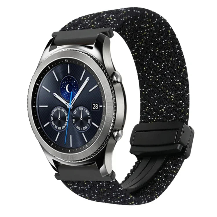 22mm Magnetic Buckle Braided Watch Band, For Samsung Galaxy Gear S3 Classic, For Samsung Galaxy Watch 46mm