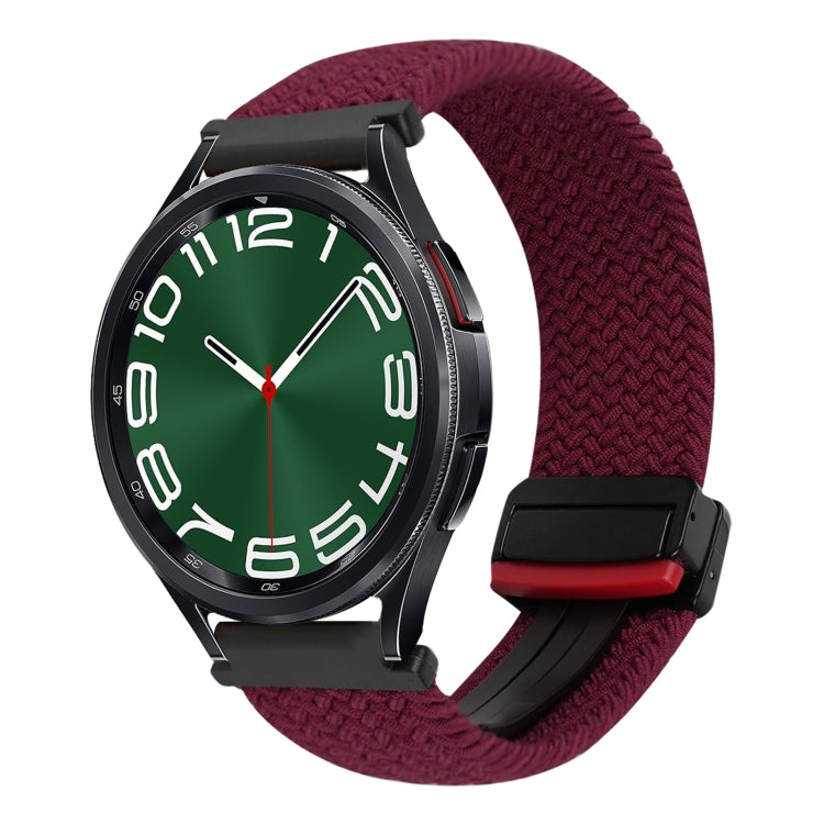 20mm Magnetic Buckle Braided Watch Strap, For Samsung Galaxy Watch FE 40mm, For Samsung Galaxy Watch 6 Classic
