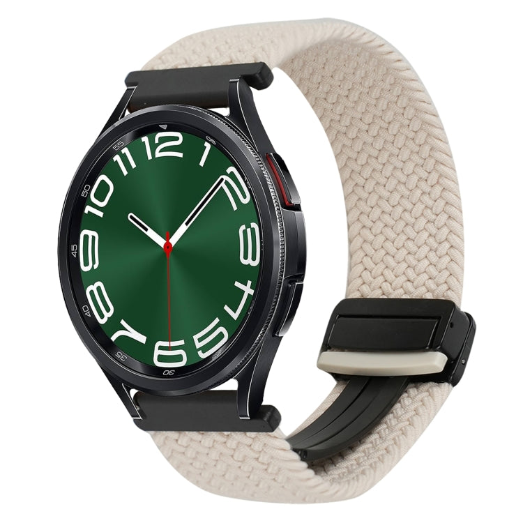 20mm Magnetic Buckle Braided Watch Strap, For Samsung Galaxy Watch FE 40mm, For Samsung Galaxy Watch 6 Classic