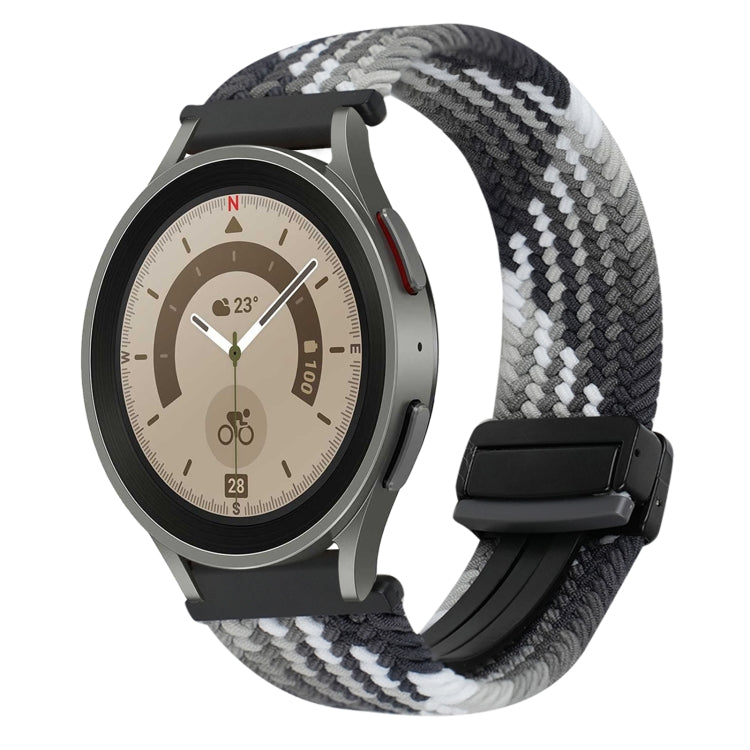 20mm Magnetic Buckle Braided Watch Strap, For Samsung Galaxy Watch 5 Pro, For Samsung Gear Sport